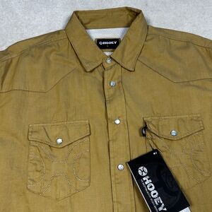 Hooey Del Denim Long Sleeve Pearl Snap Shirt Men's Large Western Vented